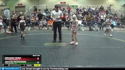 56 lbs Quarterfinal - Armando Perez, Southside Outlaws vs Weston Nicewarner, Titan Pipeline