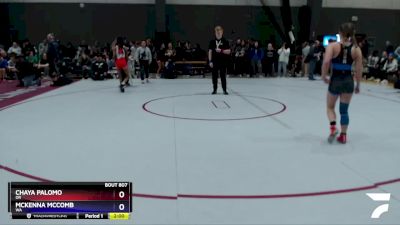 100 lbs Quarterfinal - Chaya Palomo, OR vs McKenna McComb, WA