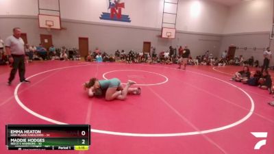 165 lbs Round 3 (6 Team) - Maddie Hodges, Reece`s Warriors vs Emma Heaton, High Plains Marauders