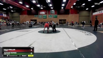 285 lbs Cons. Round 3 - Nathan Ramos, West Hills vs Kale Kreller, Lassen