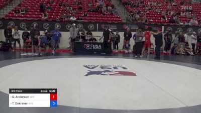 60 kg 3rd Place - Dean Anderson, Arizona vs Tyler Dekraker, Integrity Wrestling Club