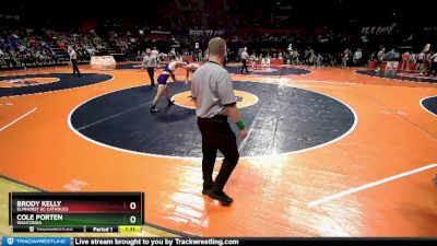 2A 150 lbs Semifinal - Brody Kelly, Elmhurst (IC Catholic) vs Cole Porten, Wauconda