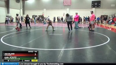 100 lbs Semifinal - Jax Eiland, Alpha Elite vs Karl Schutz, Ironclad Wrestling Club