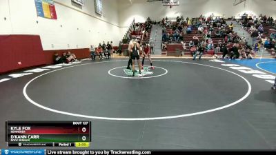 138 lbs Champ. Round 2 - Kyle Fox, Kemmerer vs D`Kann Carr, Rock Springs