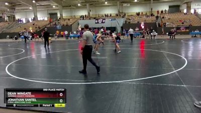 160 lbs 3rd Place Match - Dean Wingate, Warren County Pioneers vs Jonathan Santel, Stars Wrestling Club