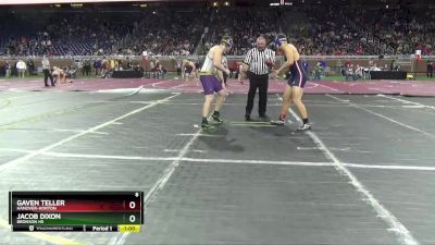 D4-190 lbs Cons. Round 2 - Jacob Dixon, Bronson HS vs Gaven Teller, Hanover-Horton