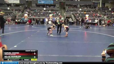 55 lbs Champ. Round 1 - Samuel Coomes, American Outlaws vs Nolan Washburn, Moen Wrestling Academy