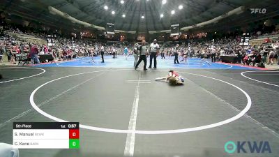 37 lbs 5th Place - Stetson Manuel, Newkirk Takedown Cub vs Charlie Kane, Barnsdall Youth Wrestling