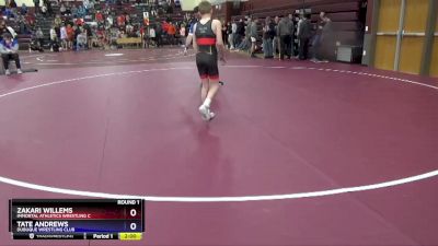 12U-6 lbs Round 1 - Zakari Willems, Immortal Athletics Wrestling C vs Tate Andrews, Dubuque Wrestling Club