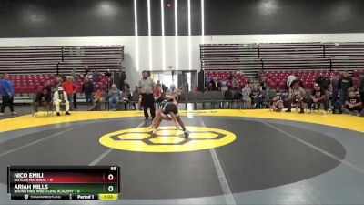 85 lbs Round 2 (8 Team) - Ariah Mills, Roundtree Wrestling Academy vs Nico Emili, Gotcha National