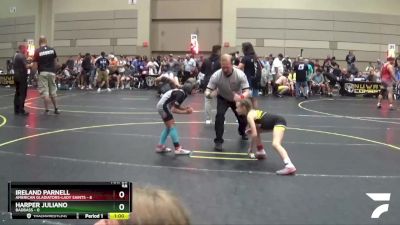 58 lbs Placement - Harper Juliano, BadBass vs Ireland Parnell, American Gladiators-Lady Saints