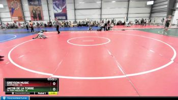 110 lbs Rd# 9- 2:15pm Saturday Final Pool - Greyson Music, Nauman Red vs Jacob De La Torre, VA Team Predator
