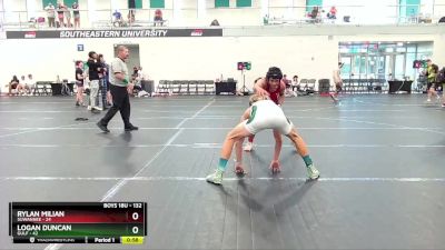 132 lbs Cons. Round 4 - Rylan Milian, Suwannee vs Logan Duncan, Gulf