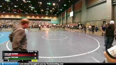 126 lbs Champ. Round 1 - Kanoa Machin, La Pine vs Taylor Daines, University