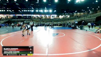 130 lbs Cons. Semi - Blanca Cespedes, Riverdale High School vs Geraldine Honore, South Dade High School