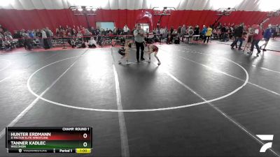 82 lbs Champ. Round 1 - Tanner Kadlec, Wisconsin vs Hunter Erdmann, X-Factor Elite Wrestling