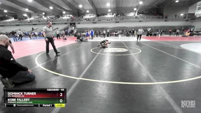 85 lbs Semifinal - Dominick Turner, STL Warrior-AA  vs Kobe Fallert, Phenom Wrestling-AAA