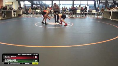 JV-13 lbs Round 1 - Wyatt Reed, Urbandale vs Chris Lange, Prairie, Cedar Rapids