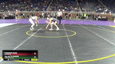 D3-120 lbs Cons. Round 3 - Connor Busz, Clinton HS vs Talan Flowers, Three Rivers HS