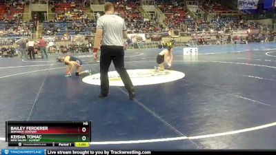 110 lbs Cons. Round 2 - Keisha Tomac, New Salem - Almont vs Bailey Ferderer, Bismarck Century