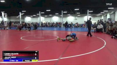 97 lbs Quarters & 1st Wb (16 Team) - Camm Colgate, California vs Julius West, Indiana