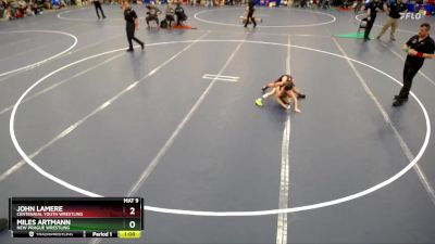 Champ. Round 1 - Miles Artmann, New Prague Wrestling vs John LaMere, Centennial Youth Wrestling