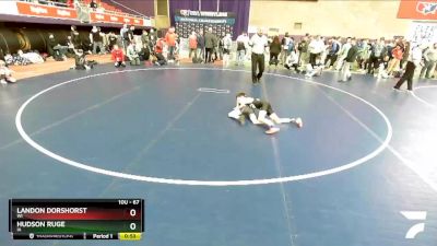 67 lbs Cons. Round 3 - Hudson Ruge, IA vs Landon Dorshorst, WI