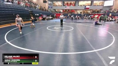 100 lbs Cons. Round 2 - Melanie Valdez, Plano (Girls) vs Sarah VanHorn, Klein Collins (Girls)