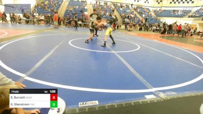 67 lbs Final - Sloan Burnett, Broken Arrow Wrestling Club vs Gehrig Stenstrom, Parsons Wrestling Club