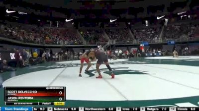 133 lbs Quarterfinal - Scott Delvecchio, Rutgers vs Jason Renteria, Nebraska