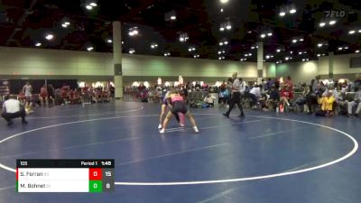 105 lbs Round 1 (16 Team) - Madelynn Bohnet, Nebraska Hula Girls vs Sofia Ferran, Charlie`s Angels-FL Pnk