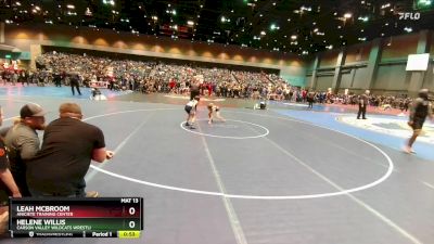 61-62 lbs Round 3 - Helene Willis, Carson Valley Wildcats Wrestli vs Leah McBroom, Aniciete Training Center