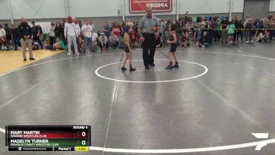 55-57 lbs Round 4 - Mary Martin, Rangers Wrestling Club vs Madelyn Turner, Franklin County Wrestling Club