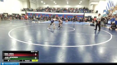 132 lbs Cons. Round 2 - Jase Hendren, Lewiston vs Eric Vera, American Falls