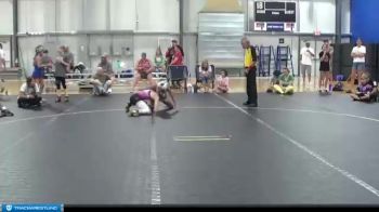 98 lbs Round 5 (6 Team) - Rain Scott, American Gladiators-Lady Saints vs Caley Graber, The Funky Singlets