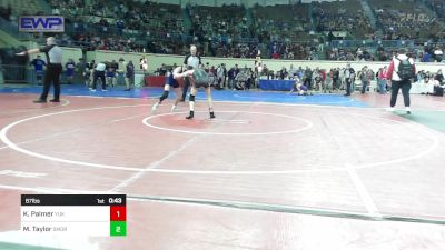 87 lbs Consi Of 32 #2 - Kael Palmer, Yukon vs Micco Taylor, Southmoore SaberCats Wrestling