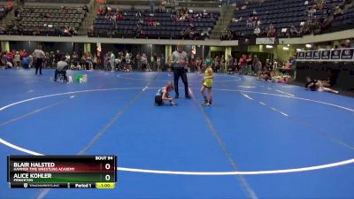 55 lbs Round 5 - Blair Halsted, Hammer Time Wrestling Academy vs Alice Kohler, Princeton