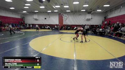 146 lbs Cons. Round 4 - Tai Falcone, Amador Valley High School vs Santiago Moon, Hoopa Valley High School