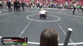 52 lbs Champ. Round 1 - Luke Heinen, Team Lightning Wrestling Club vs Thomas Delich, Tonganoxie Wrestling Club