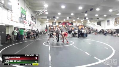 190 lbs Quarterfinal - Mitchell Semaan, Servite vs Joshua Godinez, Oxnard