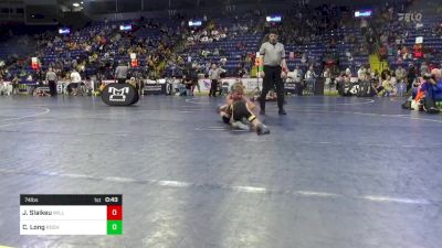 74 lbs Semifinal - Jaxon Slaikeu, Williamsport vs Colson Long, Rochester