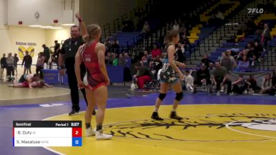 57 lbs Semifinal - Bridgette Duty, Army (WCAP) vs Sofia Macaluso, West Point Wrestling Club