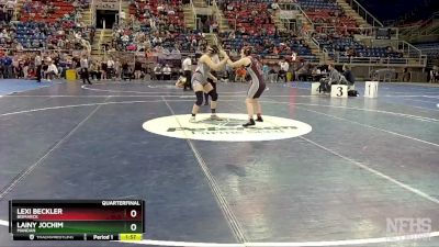 155 lbs Quarterfinal - Lexi Beckler, Bismarck vs Lainy Jochim, Mandan