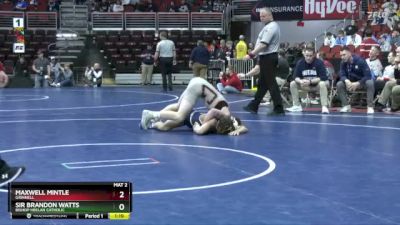 2A-157 lbs Cons. Round 4 - Sir Brandon Watts, Bishop Heelan Catholic vs Maxwell Mintle, Grinnell