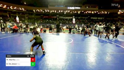 80 lbs Semifinal - Maurice Worthy, Cherry Hill vs Brayden De Jesus, Triumph Trained