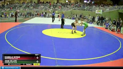 80 lbs Semifinal - Izabelle Byrne, Deschutes Mat Club vs Dixie Dillon, Oakridge Mat Club