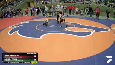 53 lbs Quarterfinal - Brysen Conn, Illinois Valley Youth Wrestlin vs John Harrison, Legacy Elite Wrestling Club