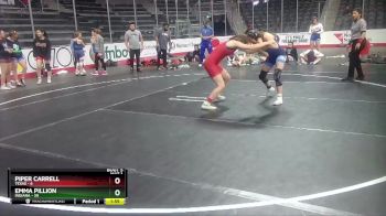 W 117 lbs Round 3 (4 Team) - Emma Pillion, Indiana vs Piper Carrell, Texas