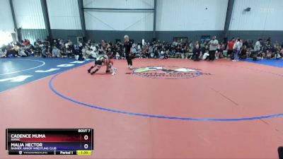 76-82 lbs Round 1 - Cadence Muma, NWWC vs Malia Hector, Rainier Junior Wrestling Club