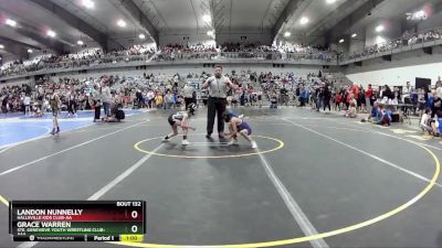 55 lbs Cons. Round 2 - Grace Warren, Ste. Genevieve Youth Wrestling Club-AAA vs Landon Nunnelly, Hallsville Kids Club-AA 